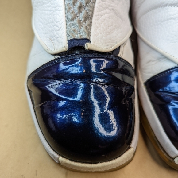 Nike Air Jordan 16 Retro Midnight Navy 2016 men's Size 9.5 683075-106 White Blue - Picture 5 of 10